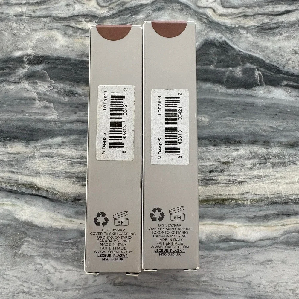 Cover FX Custom Cover Drops N Deep 5 Foundation Pigment 7.5ml Lot of 2 New